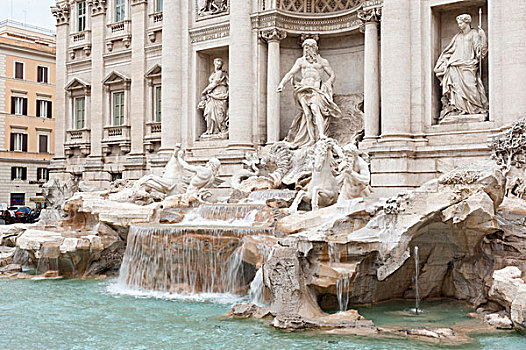 巴洛克,喷泉,中心,罗马,拉齐奥,意大利,南欧,欧洲