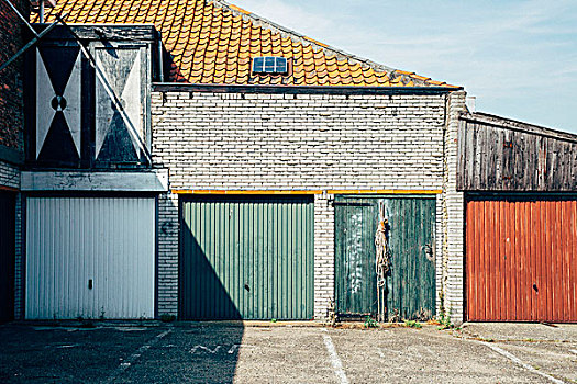色彩,车库,内院,荷兰