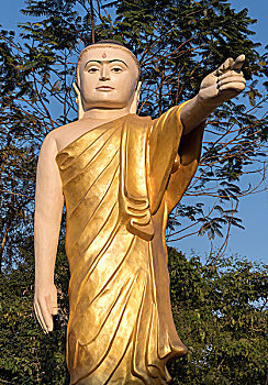 佛像,手臂,指向,巴格,缅甸,亚洲
