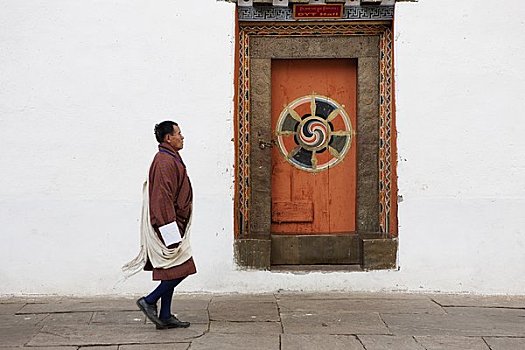僧侣,庙宇,宗派寺院,不丹
