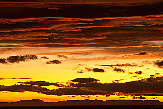 拱形,乌云,日落,坎特伯雷,新西兰