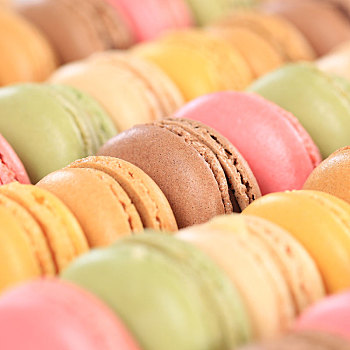 蛋白杏仁甜饼,蛋白杏仁饼干,彩色,饼干,甜点,法国