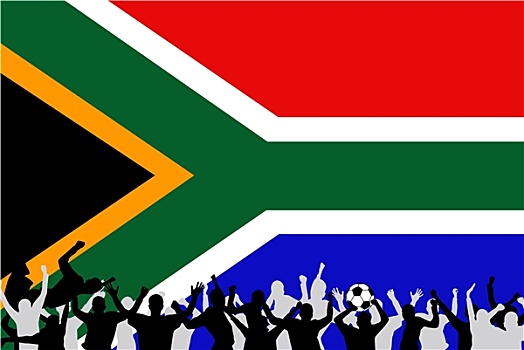 图像,团队,庆贺,旗帜,南非