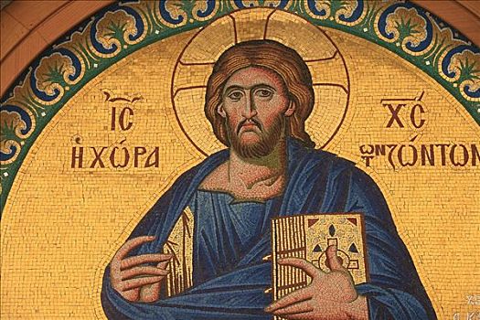 希腊,东正教堂,象征,耶稣