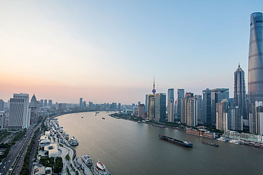 上海,黄浦江,两岸,夜景