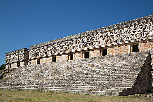 宫殿,乌斯马尔,玛雅人遗址,尤卡坦半岛,墨西哥