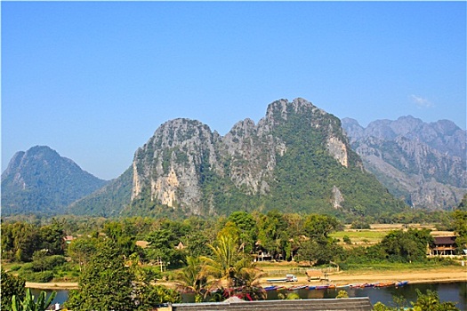 风景,万荣,老挝
