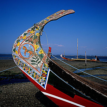 葡萄牙,阿威罗,泻湖,船首,装饰,渔船