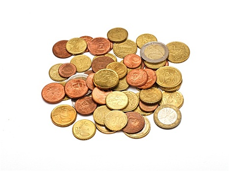 欧元,硬币,隔绝