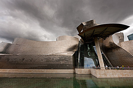 古根海姆博物馆,倒影,毕尔巴鄂,西班牙