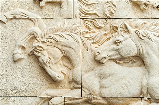 马,雕刻,艺术,自由,软,亮光
