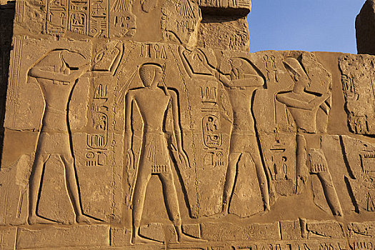 埃及,尼罗河,路克索神庙,卡尔纳克神庙,浮雕,雕刻