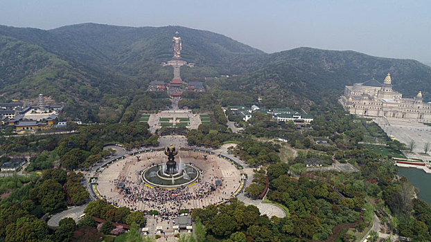 航拍无锡灵山大佛