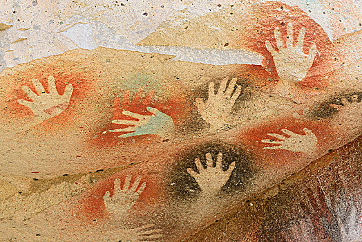 石洞壁画,洞穴,里奥平图拉斯,世界遗产,圣克鲁斯省,阿根廷,南美