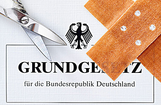 德国,法律,遮盖,创可贴,剪刀,象征