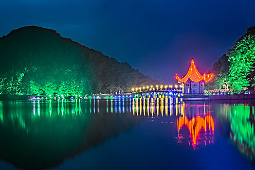 江西省九江市庐山风景区芦林湖自然景观