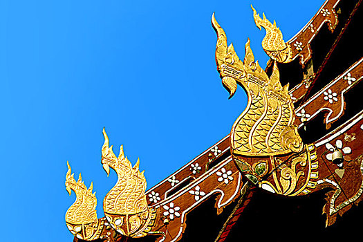 装饰,庙宇,雕塑,泰国,风格,古老,神圣,蛇,佛教