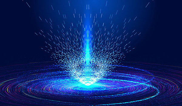 宇宙粒子漩涡喷射粒子互联网科技大数据背景