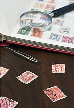 老,邮票,集邮册
