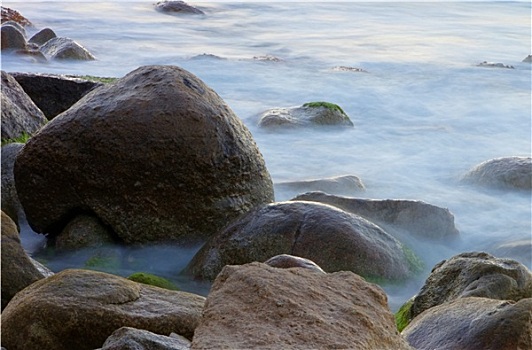 石头,海浪