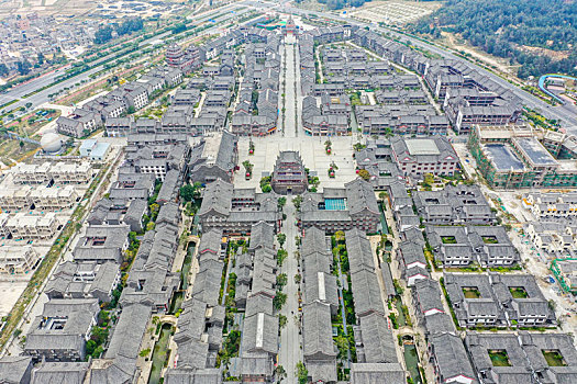 航拍福建福州平潭海坛古城