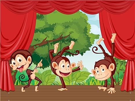 猴子,舞台