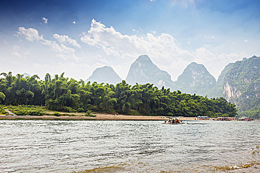 天空,河,山,桂林