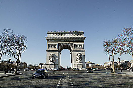 法国巴黎香榭丽大街凯旋门上的浮雕