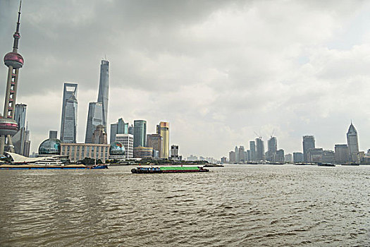 货船,航行,黄浦江,上海,中国