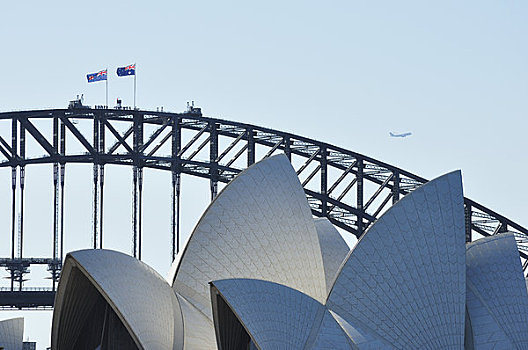 剧院,海港大桥,悉尼,新南威尔士,澳大利亚