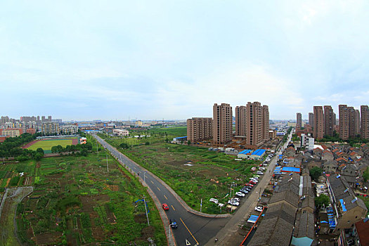 俯瞰,城镇,后塘河,住宅,民居