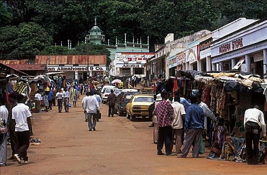道路,市场,马拉维,非洲