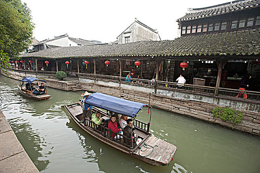运河,老城,甪直,苏州,中国