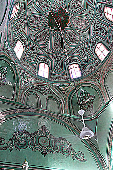 叙利亚大马士革伍麦叶清真寺内部穹顶