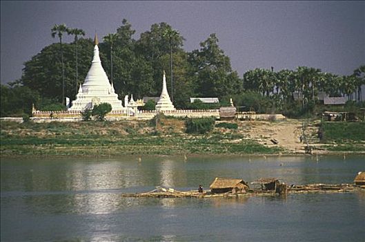 塔,河,伊洛瓦底江,缅甸