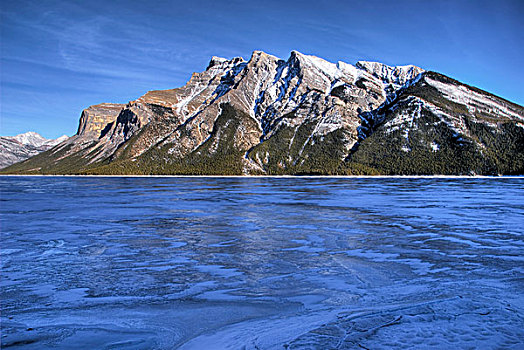 冰冻,攀升,班芙国家公园,艾伯塔省,加拿大