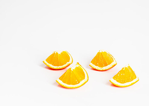 新鲜的水果橙子切面特写