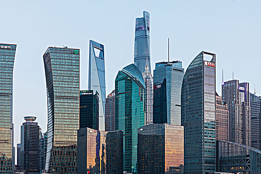 上海陆家嘴高层建筑群