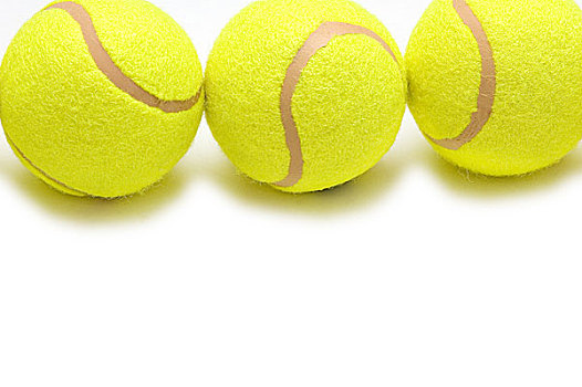 三个,网球,隔绝,白色背景