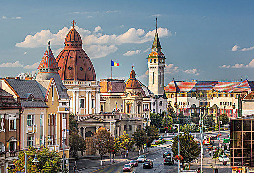 罗马尼亚,城市,市区,天际线