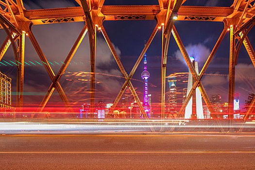 上海,外白渡桥,夜景