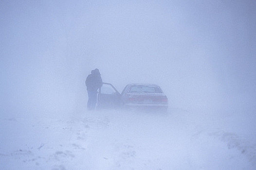 汽车,暴风雪,南方,安大略省,加拿大