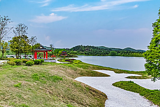 江苏省南京市银杏湖公园山谷湿地自然景观