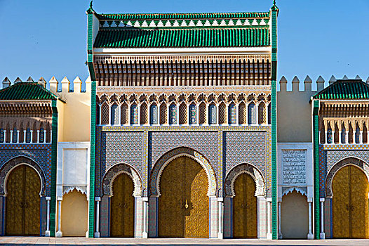 入口,皇家,宫殿,摩洛哥,非洲