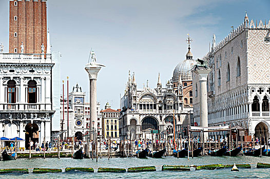 钟楼,大教堂,宫殿,公爵宫,威尼斯,意大利,欧洲
