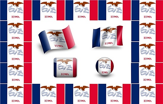 旗帜,爱荷华,美国,象征