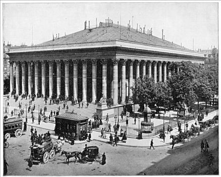 股票交易所,巴黎,迟,19世纪,艺术家,未知