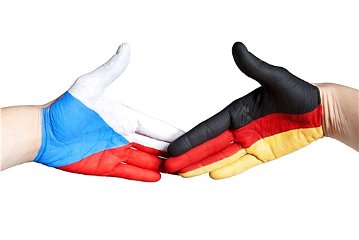 握手,德国,捷克共和国