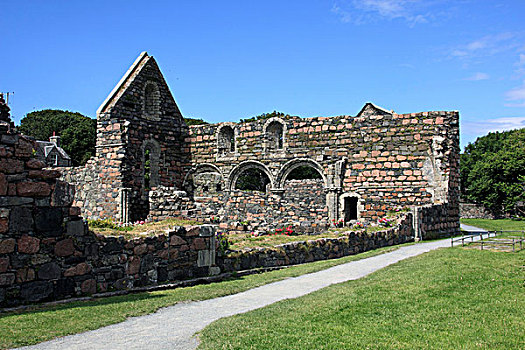 女修道院,岛屿,内赫布里底群岛,苏格兰,英国,欧洲