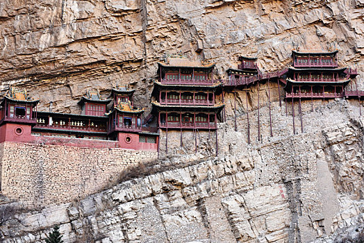 恒山悬空寺,峭壁上的千年古刹